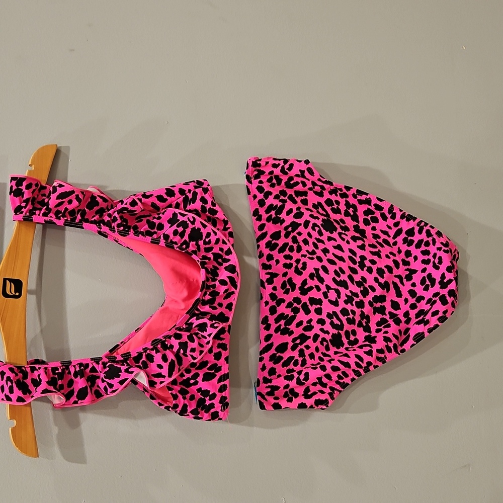 Pink Leopard Print Bikini Set - Picture 2 of 3